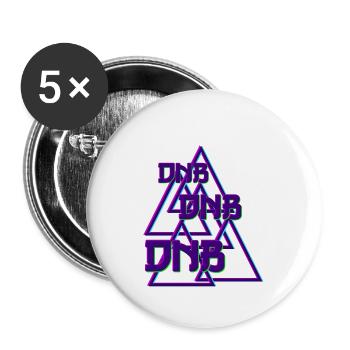 Drum AND Bass Rave Raver Gift - Buttons small 1''/25 mm (5-pack) - white - Front