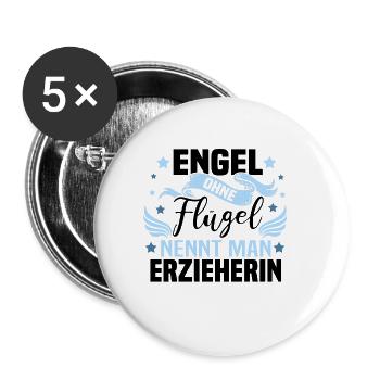 Lustiges Erzieherin Kinder Kindergarten Geschenk - Buttons klein 25 mm (5er Pack) - Weiß - Vorne