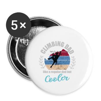 Papa grimpant Papa grimpant Papa grimpant Boulder - Lot de 5 petits badges (25 mm) - blanc - Devant