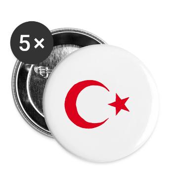 Turquie Turk Istanbul - Lot de 5 petits badges (25 mm) - blanc - Devant