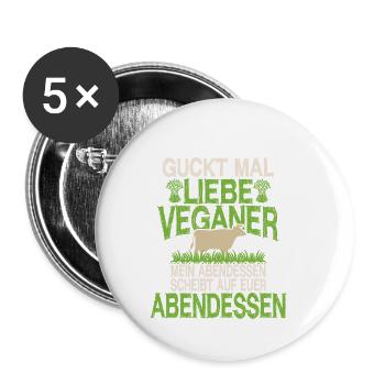 Farmer Tracktor Landwirtschaft Geschenk - Buttons klein 25 mm (5er Pack) - Weiß - Vorne