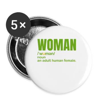 Woman Definition - Buttons small 1''/25 mm (5-pack) - white - Front