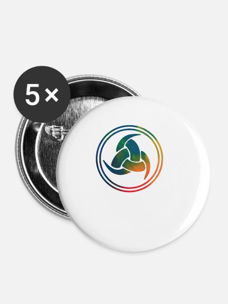 Wikinger Vikings - Buttons klein 25 mm (5er Pack) - Weiß