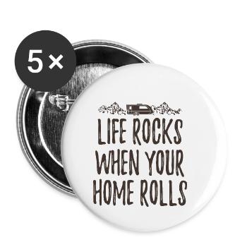 Motorhome camping camper - Buttons small 1''/25 mm (5-pack) - white - Front