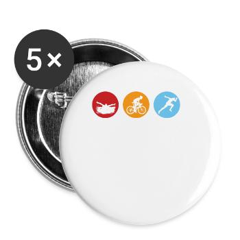 Triathlon - Buttons small 1''/25 mm (5-pack) - white - Front