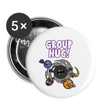 GROUP HUG Black Hole Funny saying wormhole - Buttons small 1''/25 mm (5-pack) - white - Front