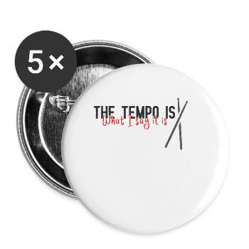 drummer - Buttons small 1''/25 mm (5-pack) - white - Front