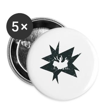 drummer - Buttons small 1''/25 mm (5-pack) - white - Front
