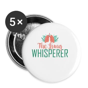 Lustiges Therapeutengeschenk Die Lunge - Buttons klein 25 mm (5er Pack) - Weiß - Vorne