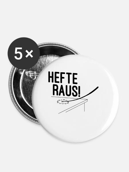 Deutsch Lehrerin Geschenk - Buttons klein 25 mm (5er Pack) - Weiß