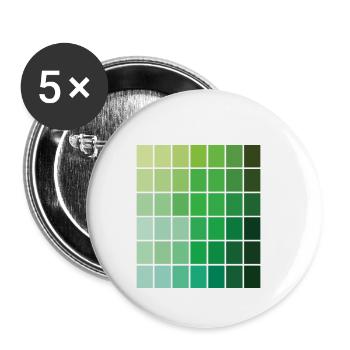 Trendy green color palette - Buttons small 1''/25 mm (5-pack) - white - Front