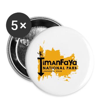Timanfaya National Park - Lanzarote, Spain - Buttons small 1''/25 mm (5-pack) - white - Front