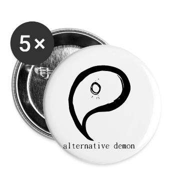 alternative demon - Buttons small 1''/25 mm (5-pack) - white - Front