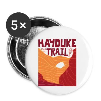 Hayduke Trail - Utah to Arizona - Buttons klein 25 mm (5er Pack) - Weiß - Vorne