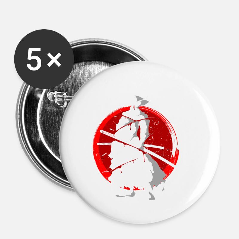 Japan - Buttons small 1''/25 mm (5-pack) - white