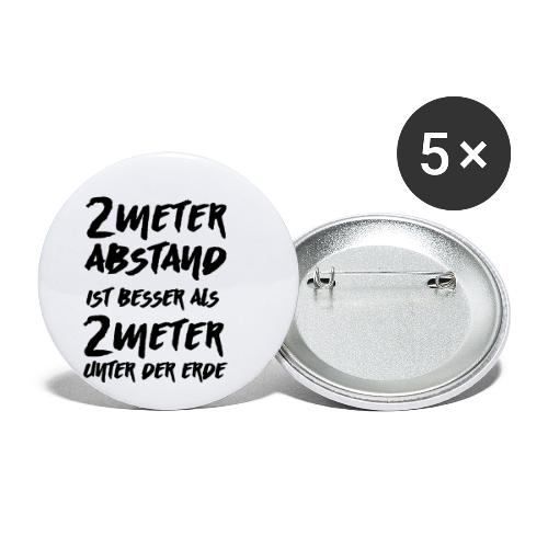 2m Abstand - Buttons klein 25 mm (5er Pack)