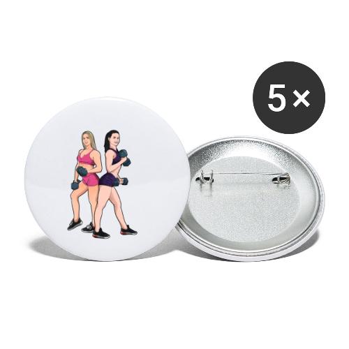 dumbbels sexy girl - Buttons klein 25 mm (5er Pack)