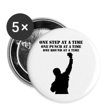 rocky boxen Champion Tyson Ali Mayweather - Buttons klein 25 mm (5er Pack) - Weiß - Vorne