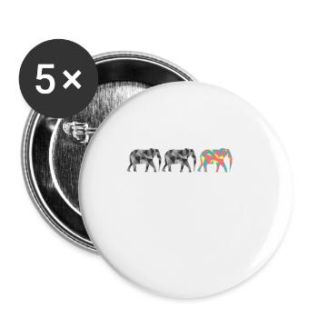 Sois différent - Lot de 5 petits badges (25 mm) - blanc - Devant