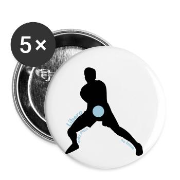 Libero seulement de la douleur, pas de gloire - Lot de 5 petits badges (25 mm) - blanc - Devant