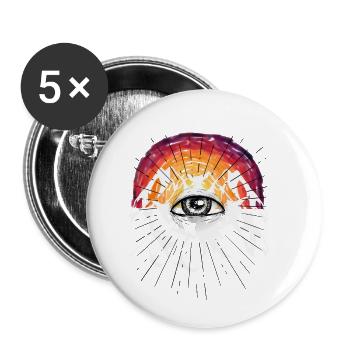 Tod Jenseits Gott Jesus Auferstehung Beerdigung - Buttons klein 25 mm (5er Pack) - Weiß - Vorne