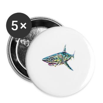 Hai - Buttons klein 25 mm (5er Pack) - Weiß - Vorne