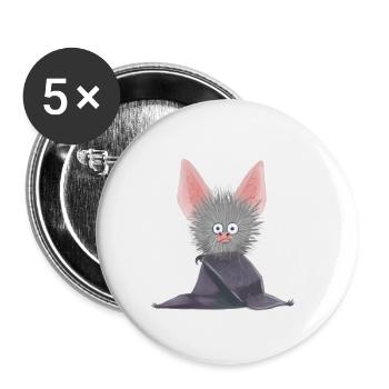 Bat, Night Owl, Bloodsucker, Wildlife, Baby - Buttons small 1''/25 mm (5-pack) - white - Front