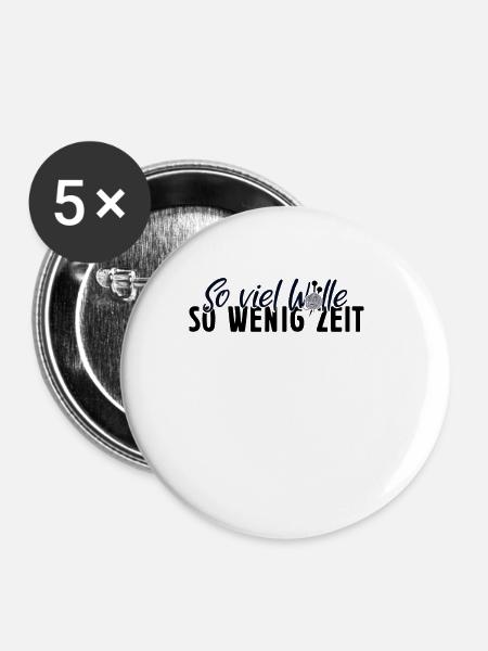 Stricken - Buttons klein 25 mm (5er Pack) - Weiß