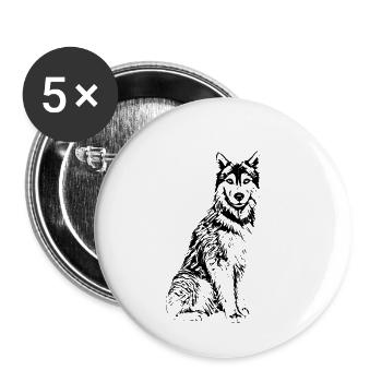 Husky - Buttons small 1''/25 mm (5-pack) - white - Front