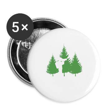 Born To Shoot Photography - Buttons klein 25 mm (5er Pack) - Weiß - Vorne