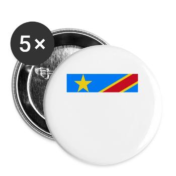 Die Demokratische Republik Kongo - Buttons klein 25 mm (5er Pack) - Weiß - Vorne