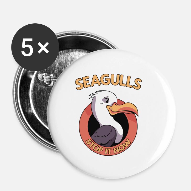 Seagulls Stop It Now Meme Seagull Seagull - Buttons small 1''/25 mm (5-pack) - white