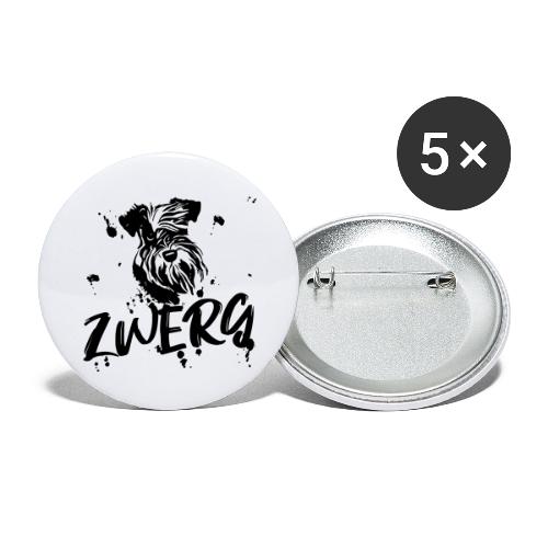 Zwergschnauzer / Schnauzer - Comic Design Geschenk - Buttons klein 25 mm (5er Pack)