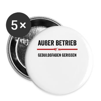 Außer Betrieb Geduldsfaden gerissen Meme Geschenk - Buttons klein 25 mm (5er Pack) - Weiß - Vorne