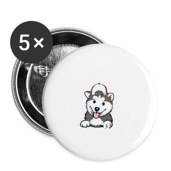 Husky - Buttons small 1''/25 mm (5-pack) - white - Front