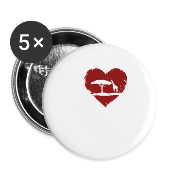 I love the safari in Africa - Buttons small 1''/25 mm (5-pack) - white - Front