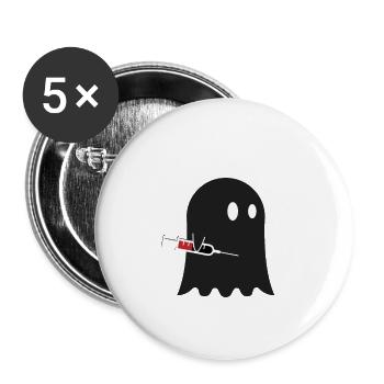 Doktor Casper - Buttons klein 25 mm (5er Pack) - Weiß - Vorne