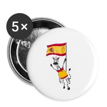 Espagne - Lot de 5 petits badges (25 mm) - blanc - Devant