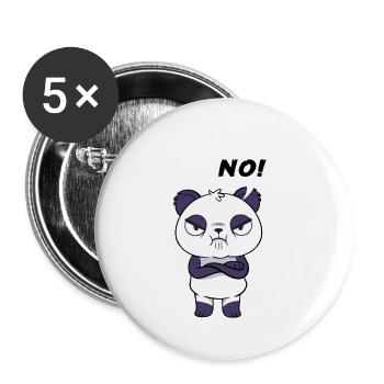 Angry Panda Wütendes Baby Panda - Buttons klein 25 mm (5er Pack) - Weiß - Vorne
