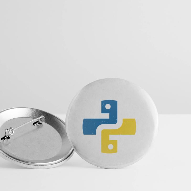 Python programming language Buttons small 1''/25 mm (5-pack)