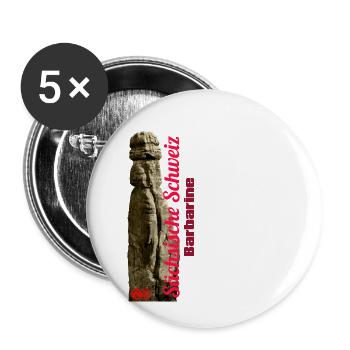 Sächsische Schweiz - Barbarine - Buttons klein 25 mm (5er Pack) - Weiß - Vorne