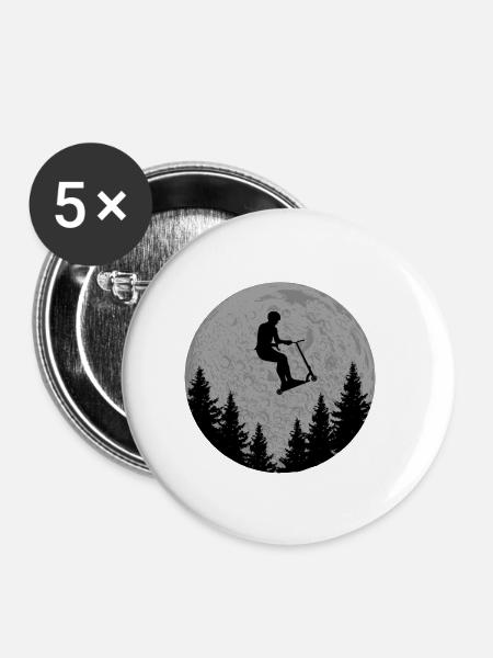Scooter - Buttons klein 25 mm (5er Pack) - Weiß
