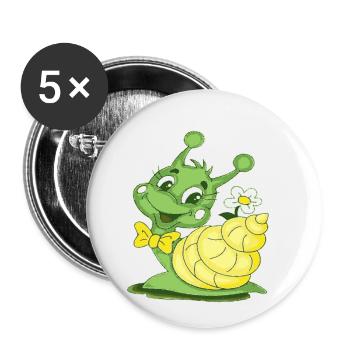 slug - Buttons small 1''/25 mm (5-pack) - white - Front