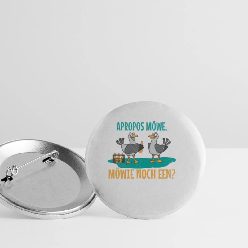 Norddeutsche mit Plattdeutsch & Bier oder Schnaps Buttons klein 25 mm (5er Pack)