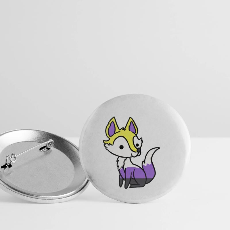 Nonbinary Fox Nonbinary Pride Buttons small 1''/25 mm (5-pack)