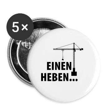 Kranführer Vater Vatertag Bauarbeiter Papa - Buttons klein 25 mm (5er Pack) - Weiß - Vorne