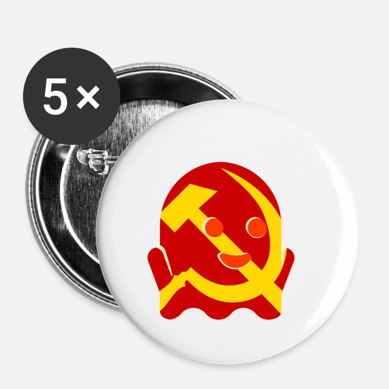 Communism ghost gift - Buttons small 1''/25 mm (5-pack) - white
