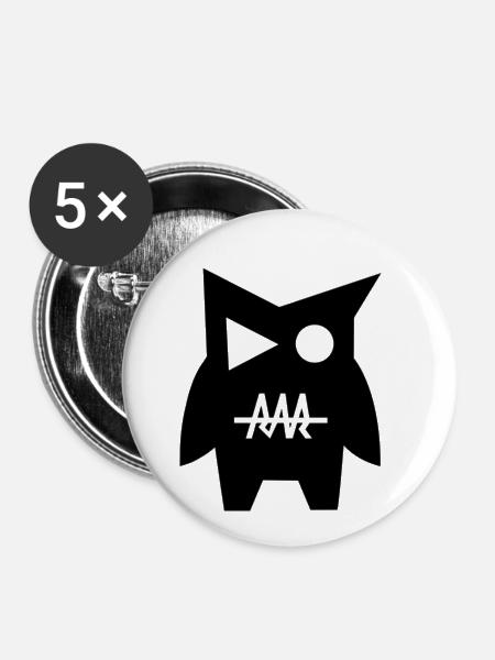 TEAM RAR Maske - Buttons klein 25 mm (5er Pack) - Weiß