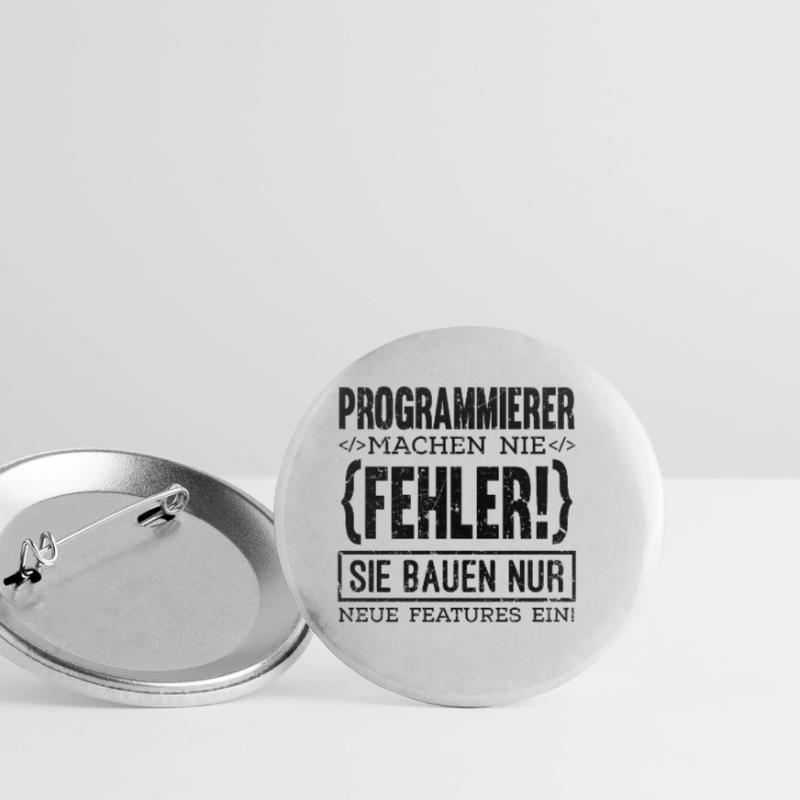 Programmierer machen nie Fehler Computer Nerd PC G Buttons klein 25 mm (5er Pack)