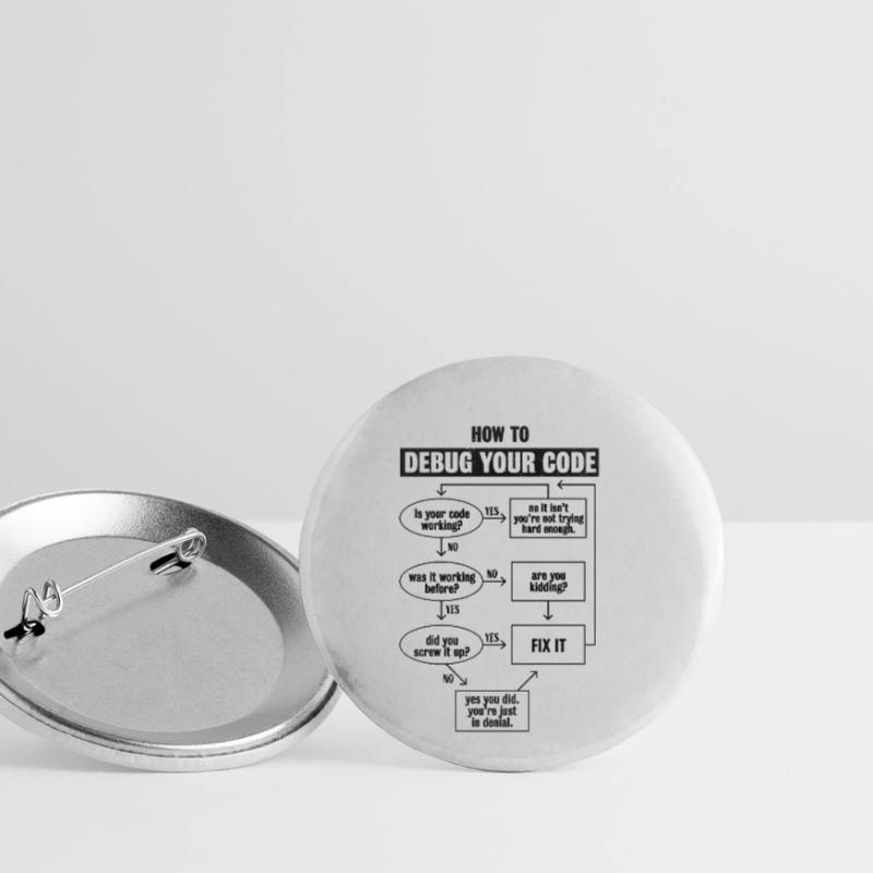 Programmiercode Codierung Lustiges Debug-Geschenk Buttons klein 25 mm (5er Pack)